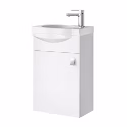 SELECT 40cm (368 x 550 x 214 mm) hvit baderomsskap med servant