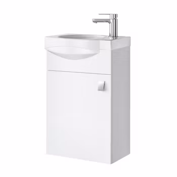 SELECT 40cm (368 x 550 x 214 mm) hvit baderomsskap med servant