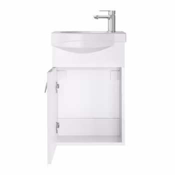SELECT 40cm (368 x 550 x 214 mm) hvit baderomsskap med servant