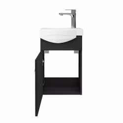 SELECT 40cm (368 x 550 x 214 mm) svartbrun baderomsskap med servant