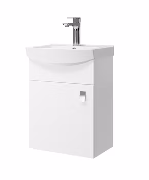 SELECT 40cm (408 x 550 x 257 mm) hvit baderomsskap med servant
