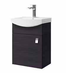 SELECT 40cm (408 x 550 x 257 mm) svartbrun baderomsskap med servant