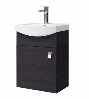 SELECT 40cm (408 x 550 x 257 mm) svartbrun baderomsskap med servant
