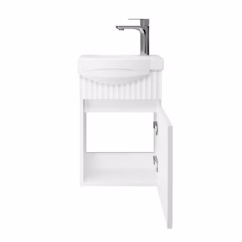 HEIDI 40cm (368 x 550 x 216 mm) matt hvit baderomsskap med servant