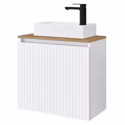 HEIDI 56cm (560 x 550 x 300 mm) hvit baderomsskap med servant