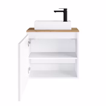 HEIDI 56cm (560 x 550 x 300 mm) hvit baderomsskap med servant