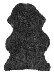 Fårskinn Curly Mörkgrå