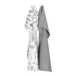 Kökshandduk 2-pack Maj mörkgrå, 50x70 cm