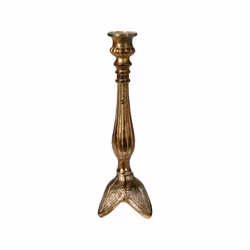 Ljusstake antikmässing 28 cm