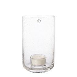 Ljuslykta i glas d9 h15 cm