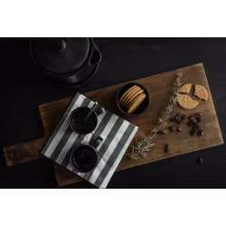 Servett 10x20 grön/ljusgrå