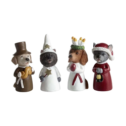Luciatåg hundar 4-pack H4,8 cm