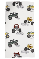 Monstertruck frotté vit 65x130 cm