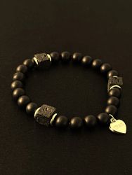 Armband pärla svart/guld