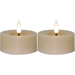 Led värmeljus beige 2-pack