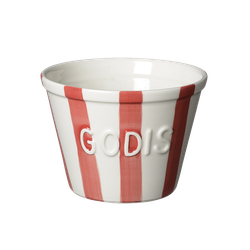Godisskål röd stripes