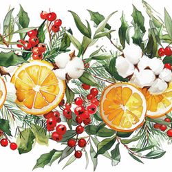 Winter oranges lunchservett