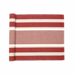 Löpare Greta, Mörkröd/Linne 45x140 cm