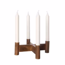 Adventsljusstake d22 h8 mörkt trä