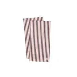 Servett 10x20 röd/ljusgrå