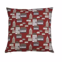 Stad röd kuddfodral