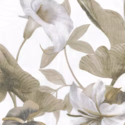 Pagunette MAGNIFIQUE Blommig gardin med öljetter 1 x 140 x 220 cm, off-white / grön