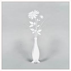 Älska Plåt Dahlia Vit