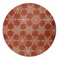 Snöflingor rund korktablett Röd 38 cm