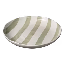 Fat pasta Capri Dia:36 cm H:5 cm Sage stripes