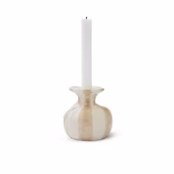 Raia S ljusstake beige/offwhite 10 cm