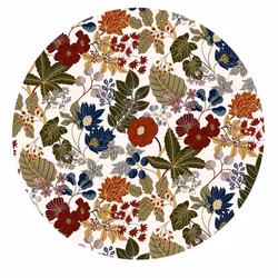 Laura korktablett rund vit/multi