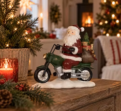 Tomte på moped 21 cm