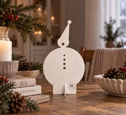 Älska plåt Tomte vit