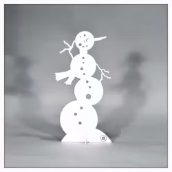 Älska Plåt Snögubbe vit