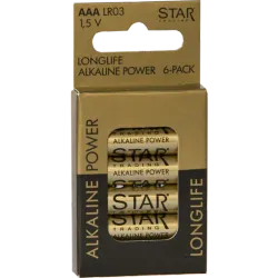 Batteri 6-pack AAA 1,5V Power Alkaline