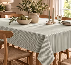 Duk Green/white 140 x 240 cm by Wille