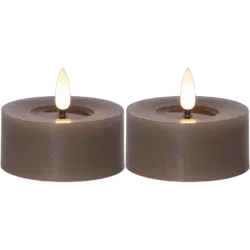 Flamme Flow LED värmeljus 2-pack mullvad