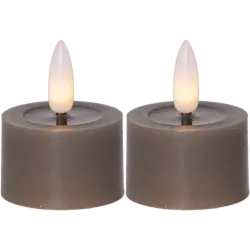 LED Värmeljus Flamme Flow 2-pack Mullvad