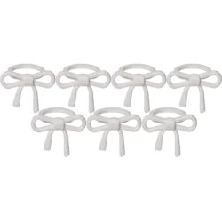 Ljusmanschett Accessorize vit rosett 7-pack
