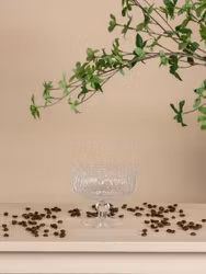 Skål i räfflat glas