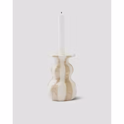 Raia M ljusstake, offwhite/beige Stengodskeramik