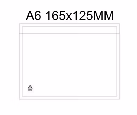Packsedelsfickor A6 med & utan text.