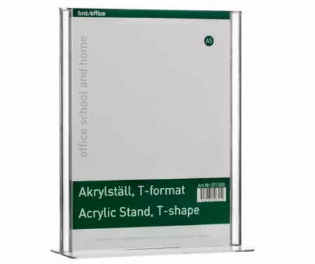 Akrylskylt A5 L/T-format