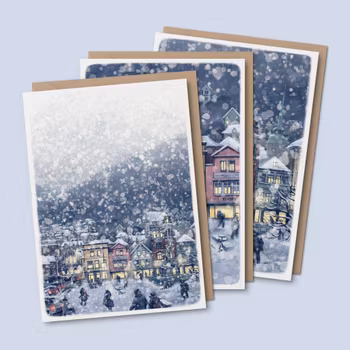 Det snør? - 3pk kort