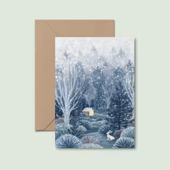 Endelig snø! - kort