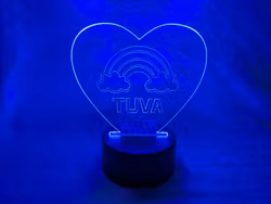Hjerte LED lys regnbue