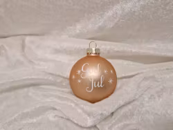Julekuler 6 cm matte med tosidig tekst