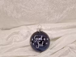 Julekuler 6 cm blanke med tosidig tekst