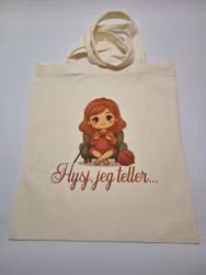 Handlenett Hysj jeg teller yngre