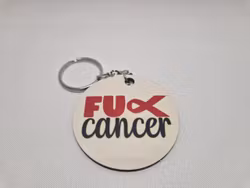 Nøkkelring fck cancer dyp rosa